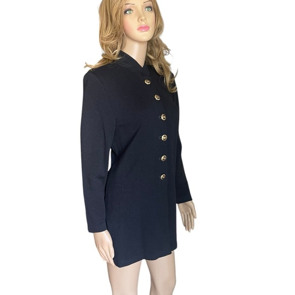 Vintage St. John collection Military Style  Knit black Jacket size S - Picture 3 of 15